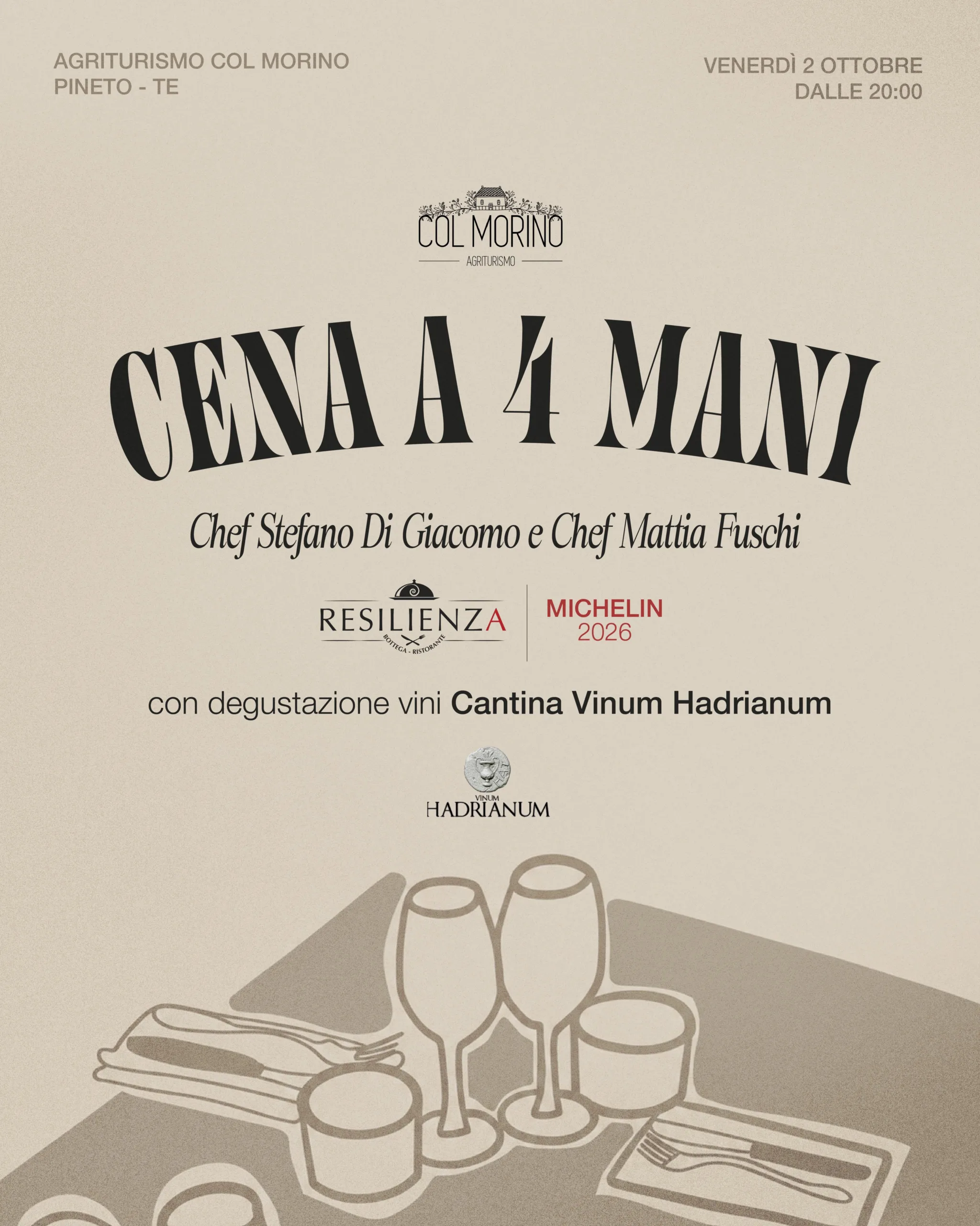 cena a 4 mani